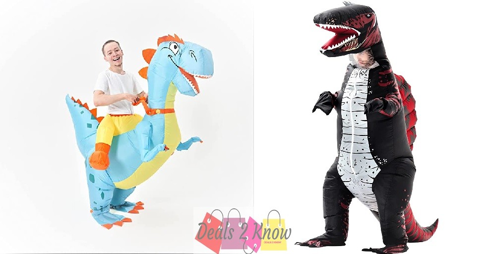 Amazon: Halloween Inflatable Costume Funny Dinosaur blow up Costume for ...