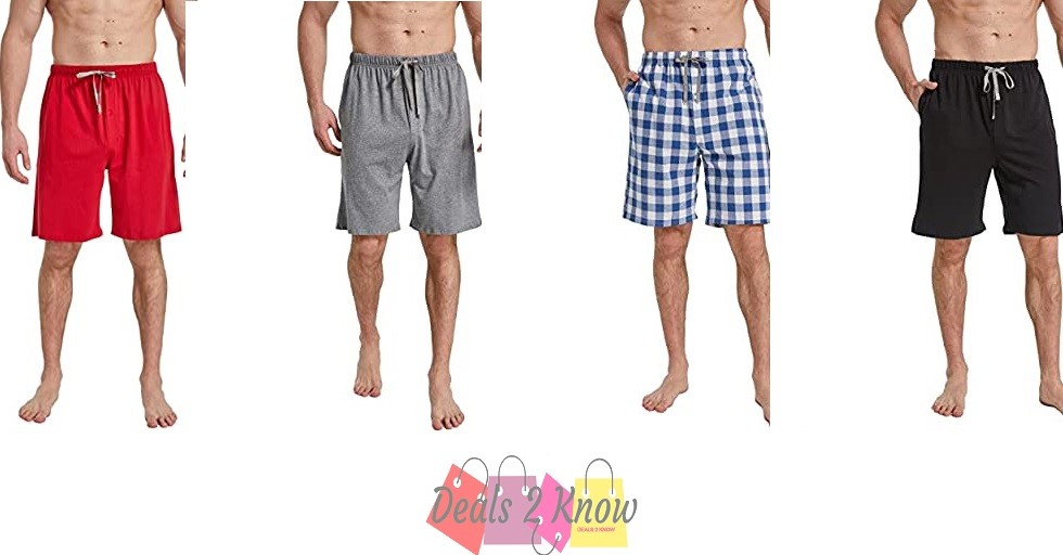 Amazon: Men's Pajama Shorts, Soft Cotton Sleep Lounge Shorts $7.19 ($18 ...