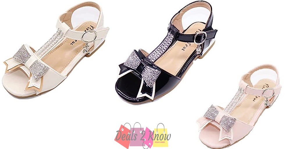 Amazon: Girls Sandals Kids Sandals Girls Heels Open Toe Dress Shoes ...